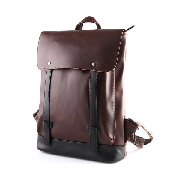 NWT Monforte Cream Brown Leather Backpack Made in Spain NWT Monforte Cream Brown Leather Backpack Made in Spain main image 3